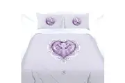 White Unicorn Quilt Cover Set by Anne Stokes