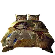 Diana in the Forest Artemis Goddess and Deer Coverlet