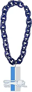 aminco Detroit Lions Throwback Logo NFL Fan Chain, Blue, Plastic, No Gemstone