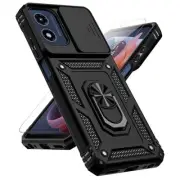 for Motorola Moto G 5G 2024 Case with Slide Camera Cover HD Screen Protector