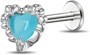 [OFDNE] Heart-Shaped Labret Barbell Steel Lip Piercing