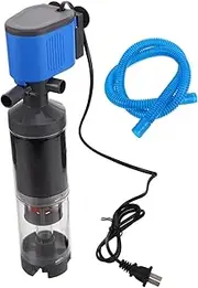 BCOATH Small Aquarium Filter Fish Tank Water Pump with Waste Separator and Oxygen Pump Ultra-Quiet Fish Poop Collector for Easy Maintenance