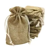 50 Small Burlap Bags with Drawstring, 4x6 inch Gift Bag Bulk Pack - Wedding P...