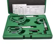 Insize Metric Outside Micrometer 3 Piece Set 0-75mm Range Series 3203-753A