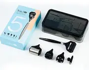 5 in 1 Derma Roller Kit with 0.3mm Microneedle Roller & Ice Roller for Face & Body/Beard & Hair, At-Home Beauty Tool Set