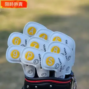 巨虧出售·WGC高爾夫球桿套 PG笑臉桿頭套 保時捷五角星鐵桿套 保護帽套 磁鐵閉合#高爾夫球袋 高爾夫球 高爾夫球桿袋