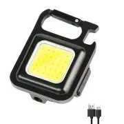 2X(COB Flashlight,500Lumen Bright Rechargeable Keychain Flashlight 3 Light4625