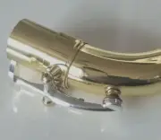 Excellence Baritone Sax neck Golen body +silver plated key sax parts 21.9mm