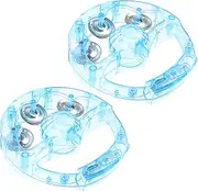 COOPHYA Karaoke Atmosphere Props 2pcs Handheld Tambourine Flashing Light up Musical Instrument