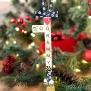 Dog Grandma Christmas Tree Ornament, Gift from Dog, Dog Lover Christmas Gift