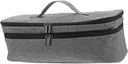 JEWEDECO Double Layer Travel Bag for Hair Dryer Organizer Compact Storage Case for Hair Tools