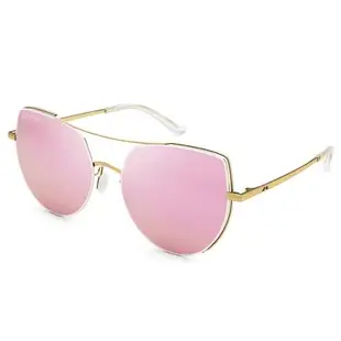 【MOLSION】陌森 太陽眼鏡 MS8020 B61 貓眼造型款 橢圓框墨鏡 粉色鏡片/金框 56mm