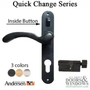 Andersen EMCO Storm Door Handleset with Lock Bar Slide Button Traditonal Handle