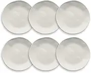 TarHong Organic Wheat Polypro Salad Plate, Microwaveable, Shatterproof, Indoor/Outdoor, 8.6-Inch Diameter, Cream, Set of 6