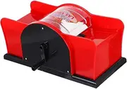 ibasenice Bridge Card Shuffling Poker Shuffling Machine Manual Poker Card Mixer Hand Cranked Shuffling Card Deck Power Tools Manual Shuffling Machine Automatic Card Red Plastic