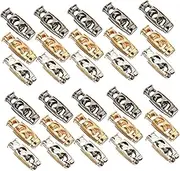 KAILIKETIY 30Pcs Adjustable Cord Locks Dual Spring Toggle Buckles for Drawstrings for Shoelaces Hoodies Masks Lightweight Metal Stoppers