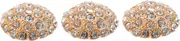 DOITOOL 3pcs Decorative Coat Sewing Buttons with Rhinestones Elegant Upholstery and Craft Buttons for Home Shape Shiny Effect for Pillows Sashes and Accessories