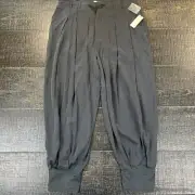 Anthropologie Black Harem Casual Tapered Pants Women's Size M