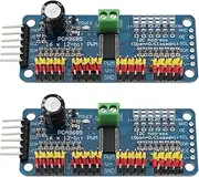 SING F LTD 2pcs PCA9685 16 Channel 12 Bit PWM Servo Driver Board IIC Interface Compatible with Raspberry Pi Robot Servomotor Treiber Modul