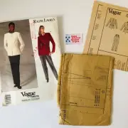 Vogue Sewing Pattern Ralph Lauren 14 16 18 American Designer Jacket Label Uncut