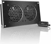 AC Infinity AIRPLATE S5 Quiet Cooling Fan System 8 with Speed Control for Home Theater AV Cabinets