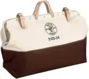 Klein Tools 5105-24 Tool Bag, Heavy Duty Canvas Tool Storage with Moisture-Re...
