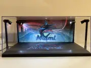 Miami Marlins Custom 2-card PSA & BGS display case with LED lights - Baseball