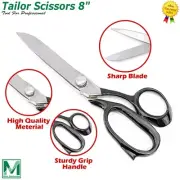 Tailor Scissors 8" Sewing Dressmaking Upholstery Fabric Cutting Taylor Shear