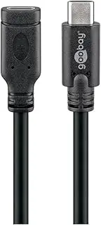 Goobay USB-C 3.1 Extension Cable, Black, 1 Meter