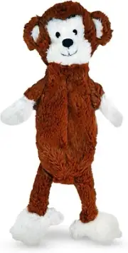 FGA MARKETPLACE Monkey Flat NO Stuffing NO Squeak Plush Dog Toy, 21 inch