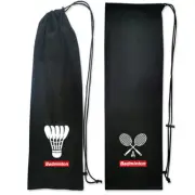Badminton Racket Cover Bag Soft Storage Bag Case Drawstring Pocket Portable CR