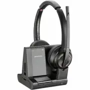Poly 7S4B6AA#ABA Savi 8220-M 3in1 Office Stereo Wireless DECT BT Headset w Stand