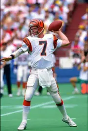 Boomer Esiason Cincinnati Bengals drops back to pass v Pitts- Football Photo 6