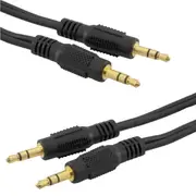 2PK PRO.2 10m Stereo AUX Extension Cable/Lead 3.5mm M to Male Plug/Auxiliary