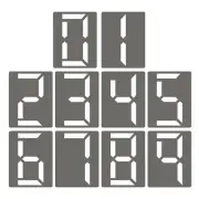 10 Inch Large Plastic Number Stencils, 10 Pcs, Wood
