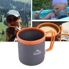 480ml Collapsible Cup Convenient Anti-slip Tourism Crockery Water Cup Alumina