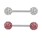 Multicolor Dumbell Shaped Body Piercing - Eyebrows Nose Tongue Piercings 1pair