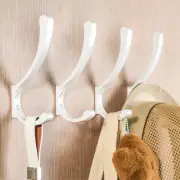 saffruff 4 Pack White Large Wall Hooks Hanging Heavy Duty, Coat Hanger Hook W...