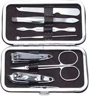 7 PCS/set Professional Nail Clippers Manicure Set Stainless Steel Nail Cutter Scissor Cuticle Nipper Nail Tools Set,7 pcs