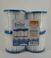SUNSET FILTERS Type D Spa Filter Replacement Cartridge 4 - Pack