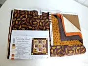 JACOBEAN WALL HANGING KIT Connecting Threads 24.5"sq brown gold quilt patchwork