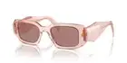 Prada Sunglasses PR17WS 19Q10D 49mm Transparent Peach / Light Brown Lens