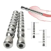 Metal Stainless Steel Penis Dilator Sounding Urethral Stretching Hollow Plug S/L