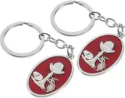 2pcs Keychains Elegant Keychain Charms for Car and Bag Accessories Key Holder with Unique Design for Home and Office Use
