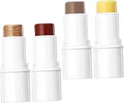 [PLAFOPE] Facial Contouring Makeup Kit Cream Contour Sticks Blush Sticks Highlighters Set for Medium Skin
