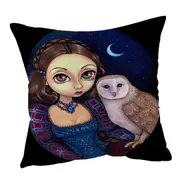Night Sky Barn Owl Princess Cushion Cover