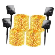 Outdoor Solar String Lights Waterproof 288Ft, 4-Pack Each 72FT 288FT Warm White