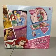 Disney Princess - Fun Camp Kit w/Back Pack/Tent/ Flashlight/Sleeping Bag Kids 4+