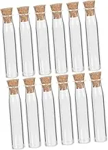 MUSISALY 12pcs Mini Glass Wishing Bottles with Cork Stoppers Decorative Transparent Jars for DIY Crafts Vintage Decor and Organizing Items and Safe Glass Containers