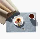 Up to SET 6 x Dining Table Placemat PU Leather Waterproof Double-sided Placemats
